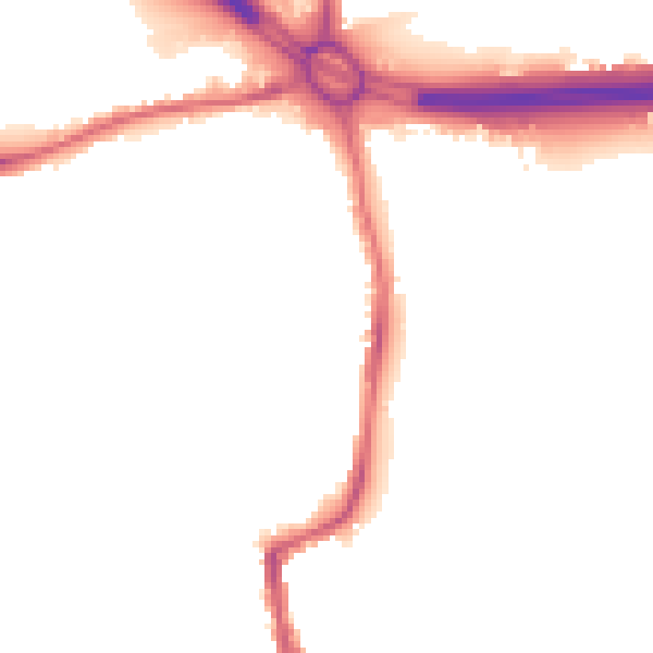 Night-time road noise heatmap for E17 4NP