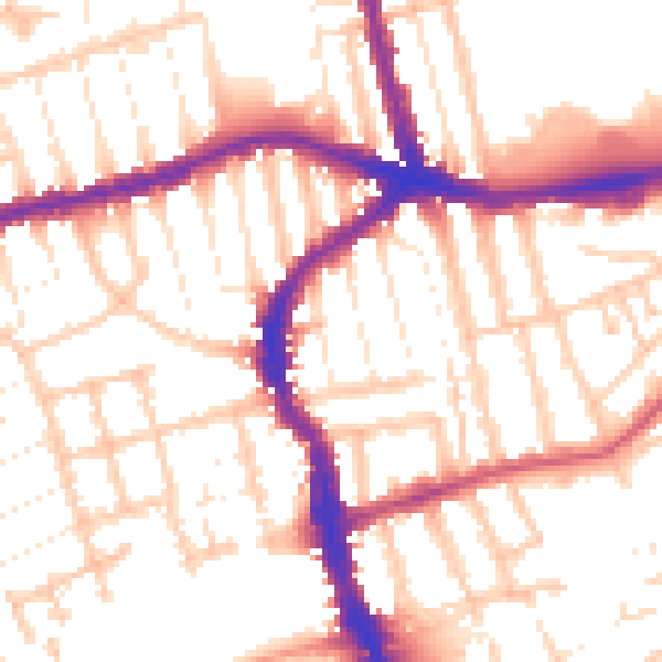 Daytime road noise heatmap for E17 4RN