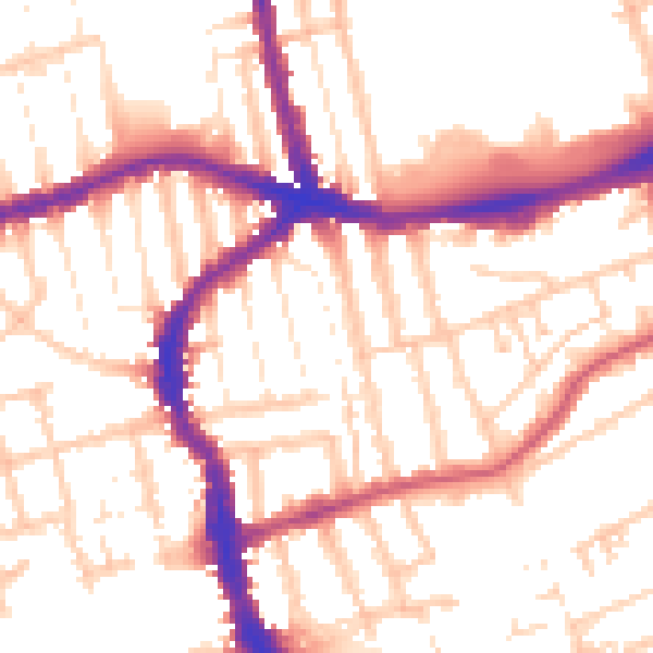 Daytime road noise heatmap for E17 4SL