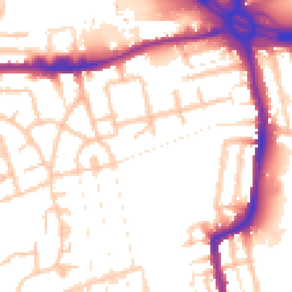 Daytime road noise heatmap for E17 5AZ