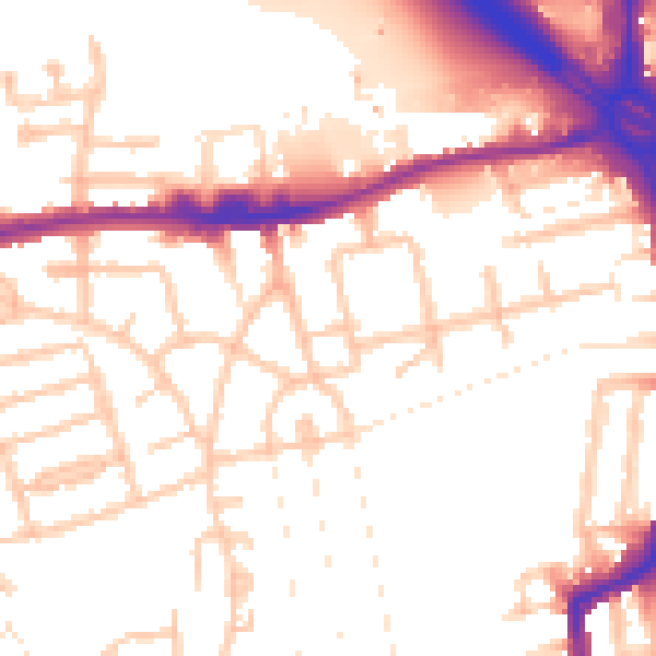 Daytime road noise heatmap for E17 5BT
