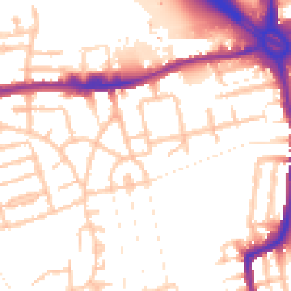 Daytime road noise heatmap for E17 5DD