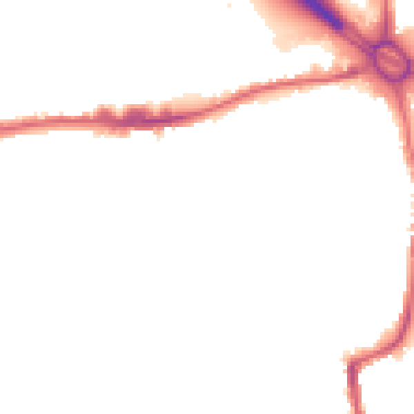 Night-time road noise heatmap for E17 5DD