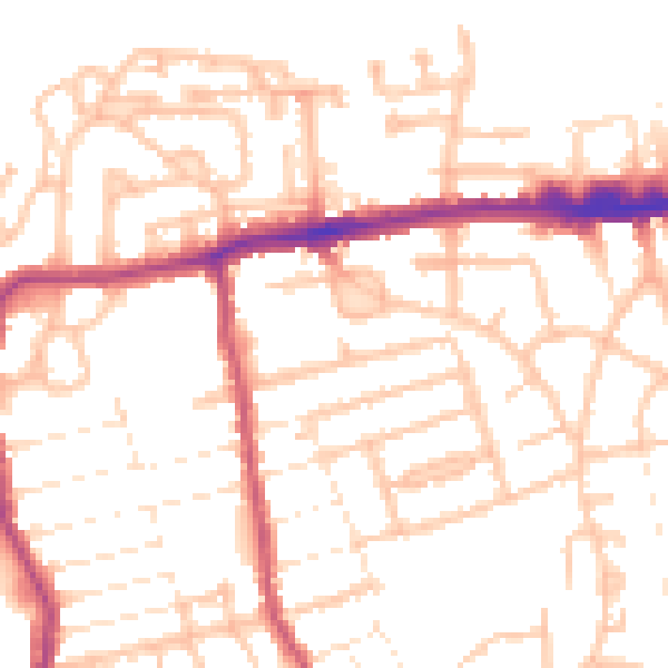 Daytime road noise heatmap for E17 5DQ
