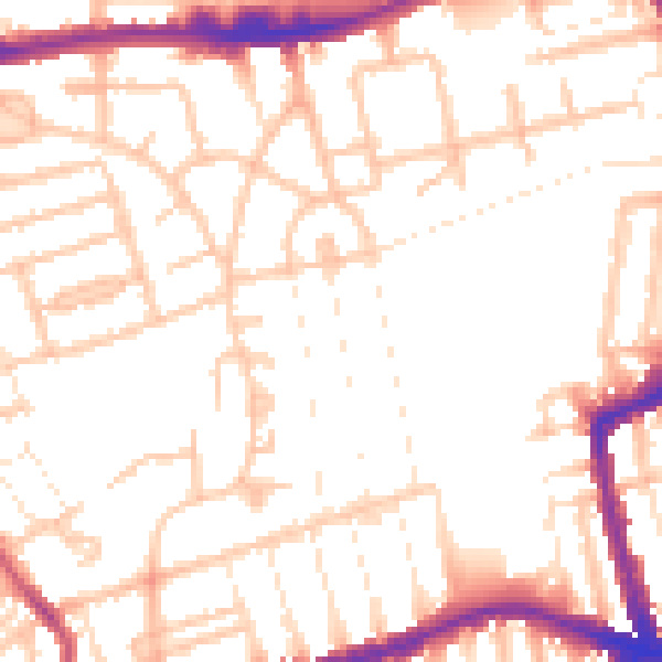 Daytime road noise heatmap for E17 5ET
