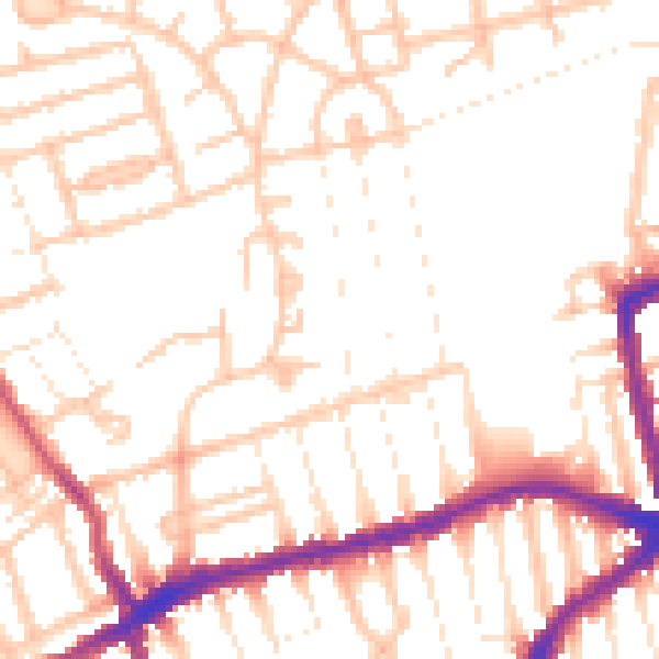 Daytime road noise heatmap for E17 5EZ