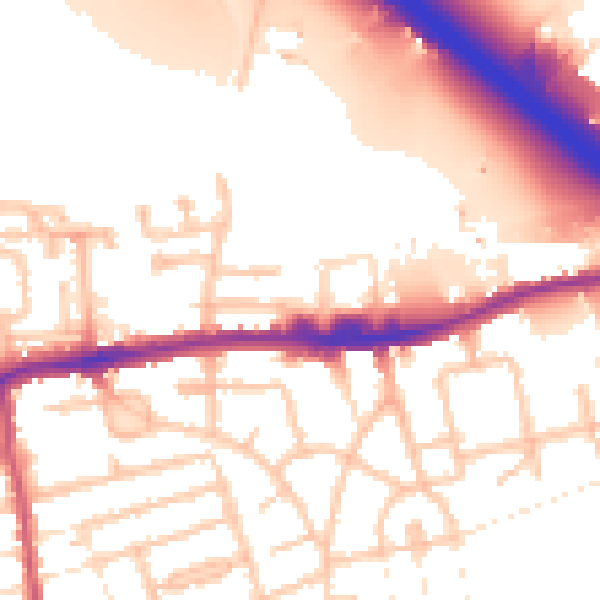 Daytime road noise heatmap for E17 5FF
