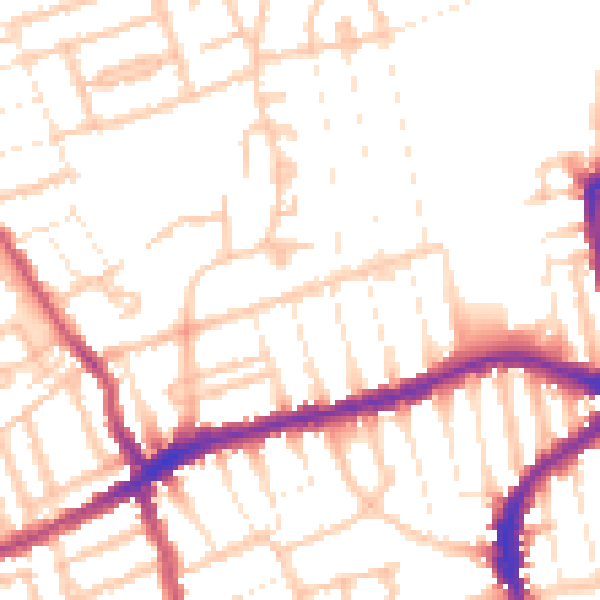 Daytime road noise heatmap for E17 5HB