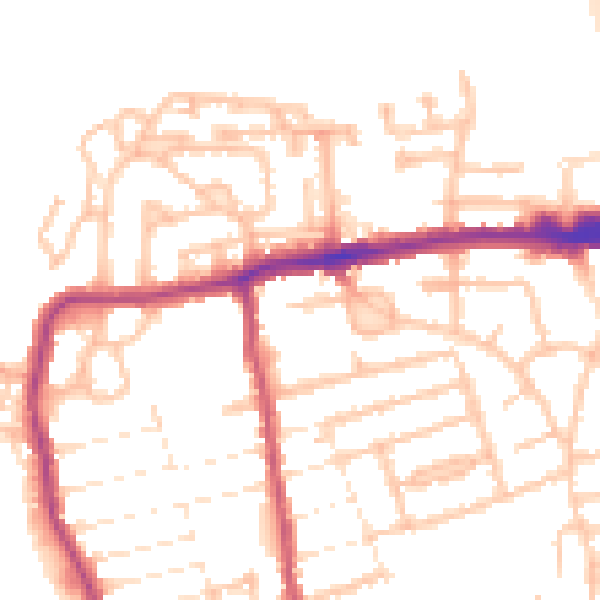 Daytime road noise heatmap for E17 5HJ