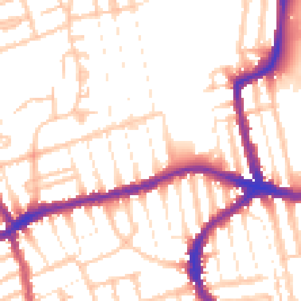 Daytime road noise heatmap for E17 5LG