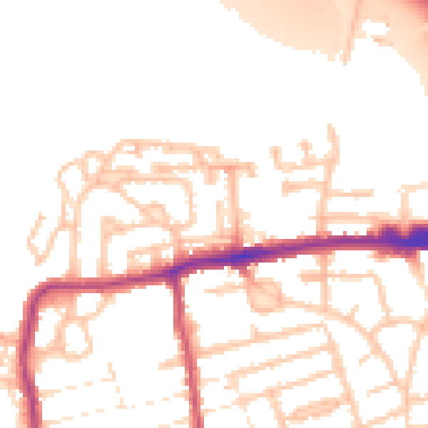 Daytime road noise heatmap for E17 5PA