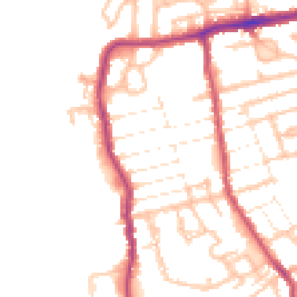 Daytime road noise heatmap for E17 6AG