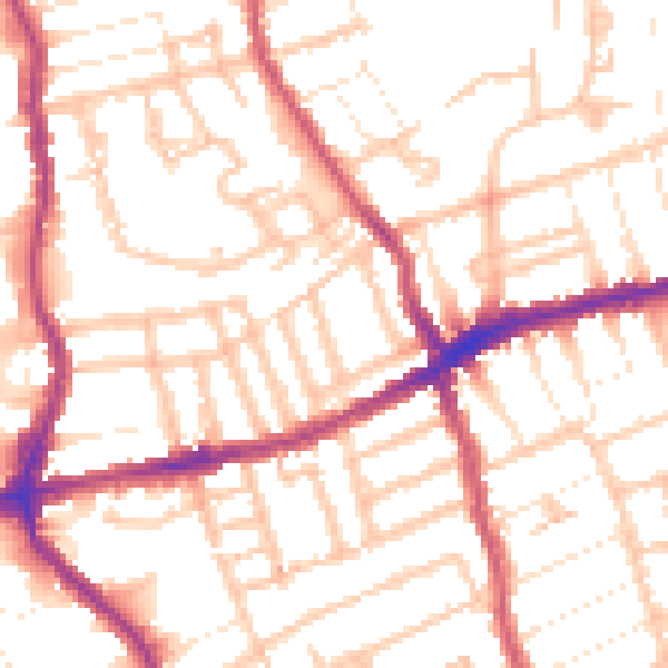 Daytime road noise heatmap for E17 6EY