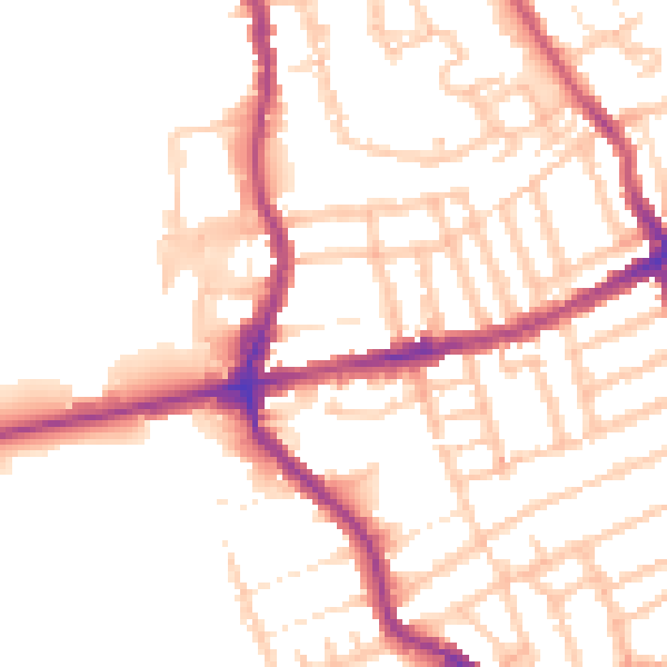 Daytime road noise heatmap for E17 6HL