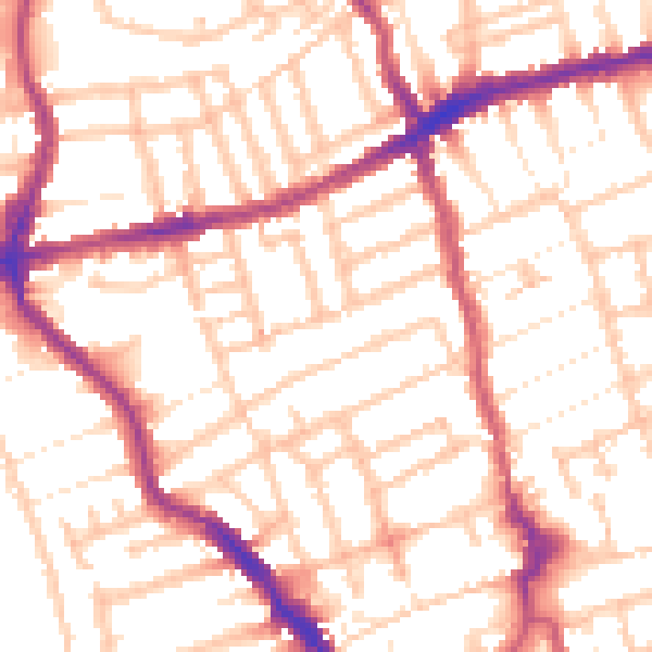 Daytime road noise heatmap for E17 6LH
