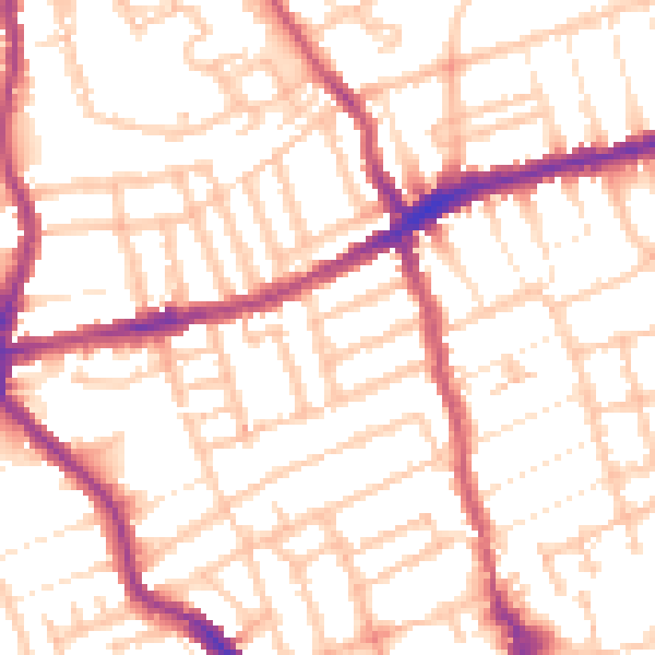 Daytime road noise heatmap for E17 6LS