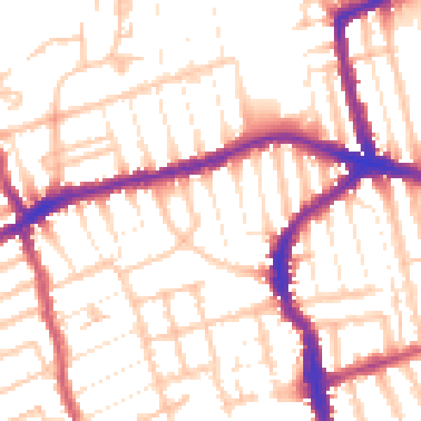 Daytime road noise heatmap for E17 6QH