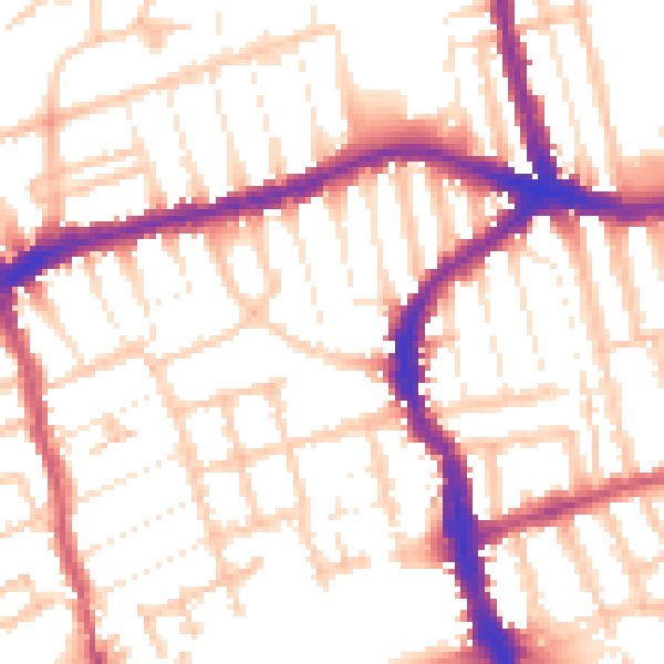 Daytime road noise heatmap for E17 6QJ