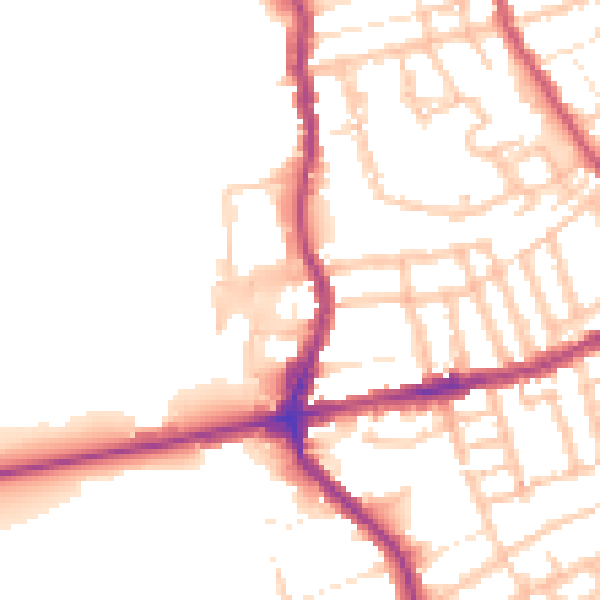 Daytime road noise heatmap for E17 6SY