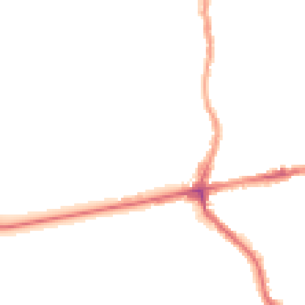 Night-time road noise heatmap for E17 6ZR