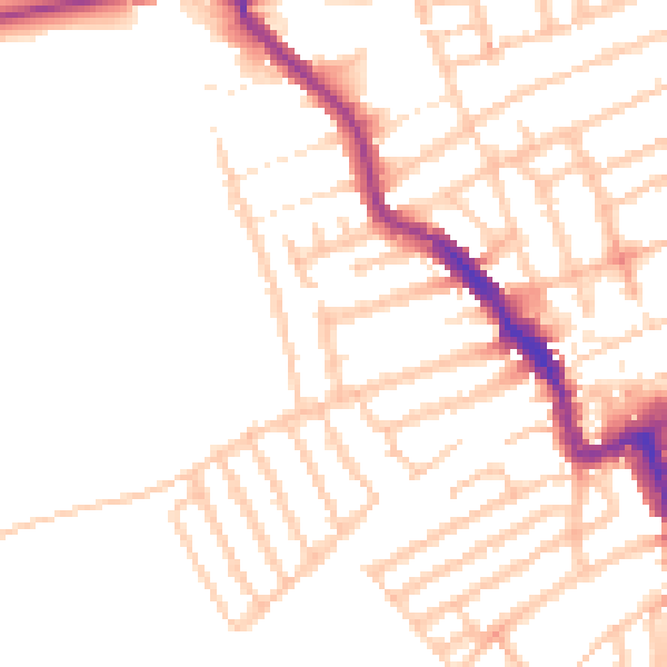Daytime road noise heatmap for E17 7AN