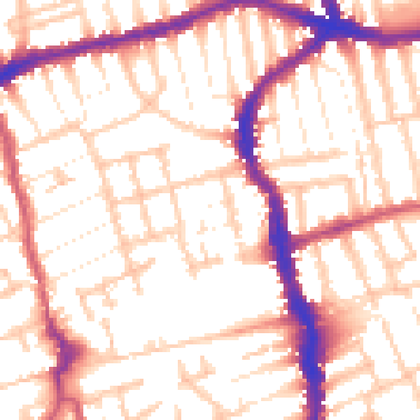Daytime road noise heatmap for E17 7BT