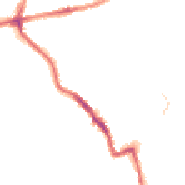 Night-time road noise heatmap for E17 7DF