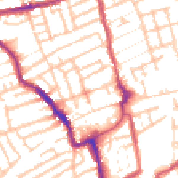 Daytime road noise heatmap for E17 7FX