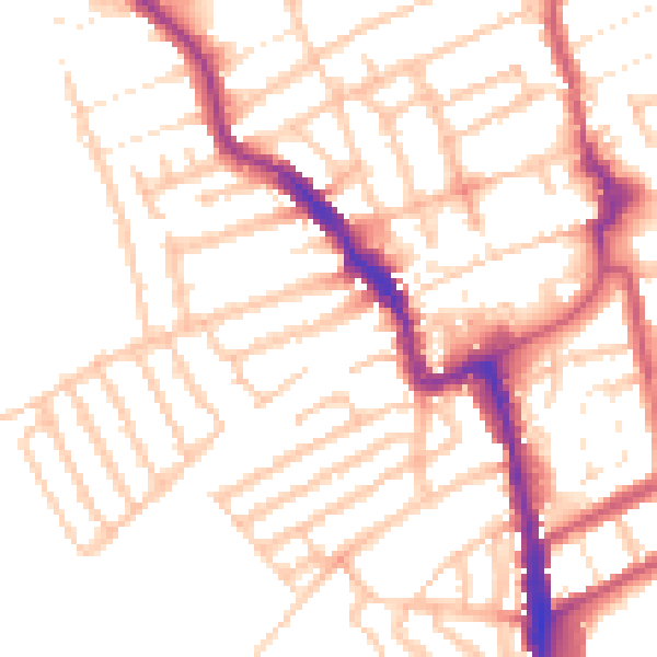 Daytime road noise heatmap for E17 7LJ