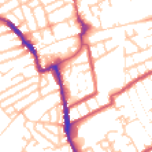 Daytime road noise heatmap for E17 7NG