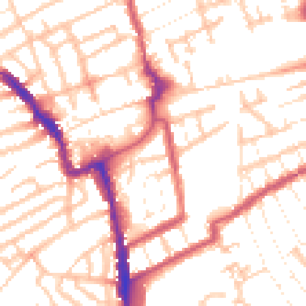 Daytime road noise heatmap for E17 7NY