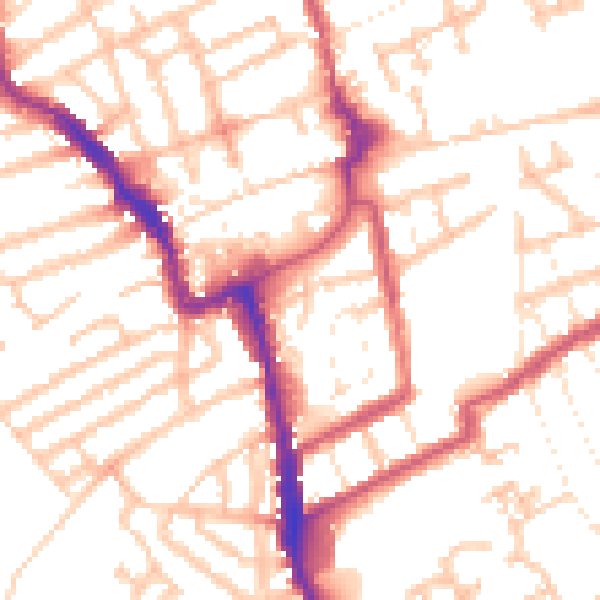 Daytime road noise heatmap for E17 7PA
