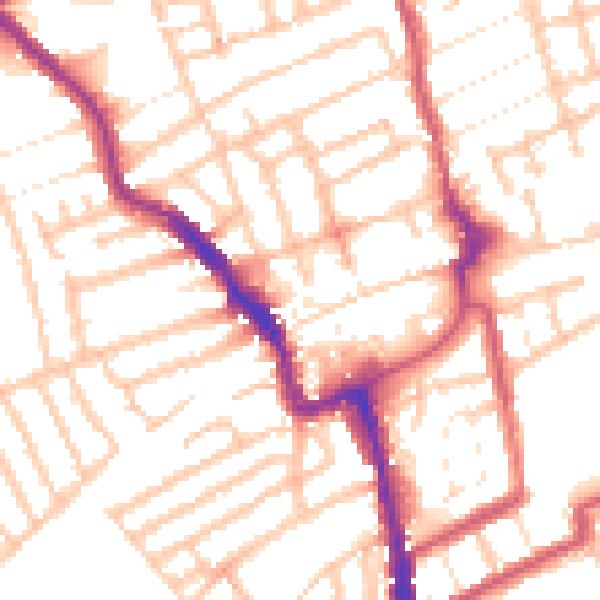 Daytime road noise heatmap for E17 7PP