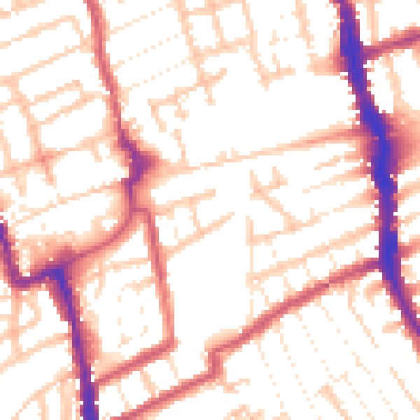 Daytime road noise heatmap for E17 7QS