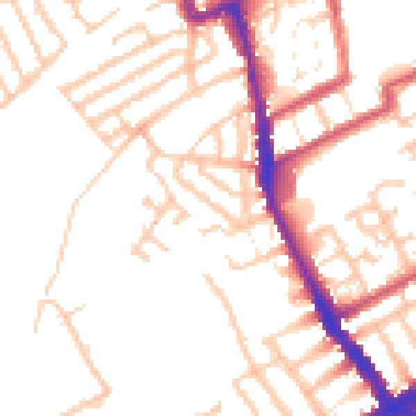 Daytime road noise heatmap for E17 8BN