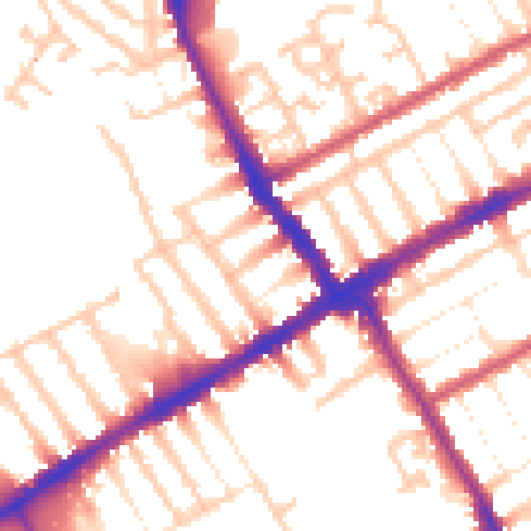 Daytime road noise heatmap for E17 8EG