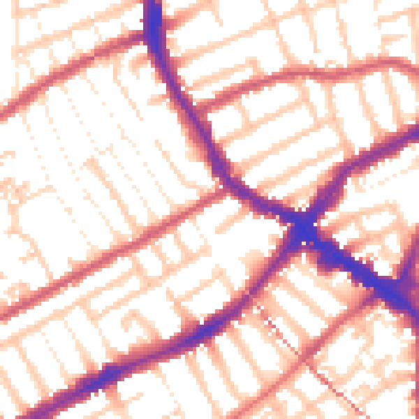 Daytime road noise heatmap for E17 8NL