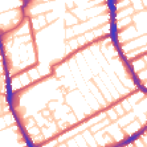 Daytime road noise heatmap for E17 8NN