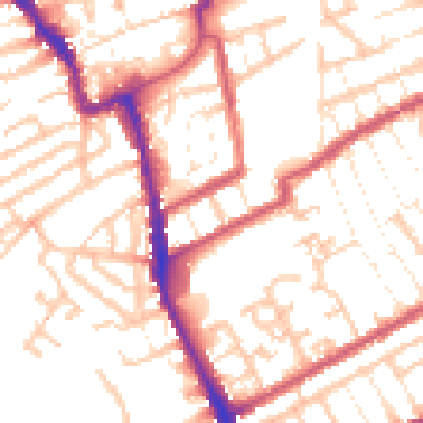 Daytime road noise heatmap for E17 8PG