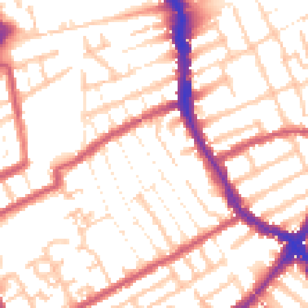 Daytime road noise heatmap for E17 8QD
