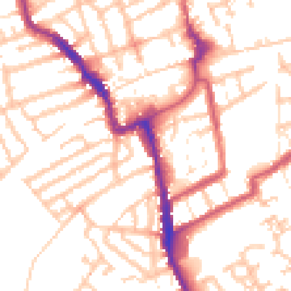 Daytime road noise heatmap for E17 8RY