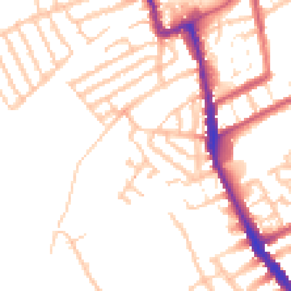 Daytime road noise heatmap for E17 8SA