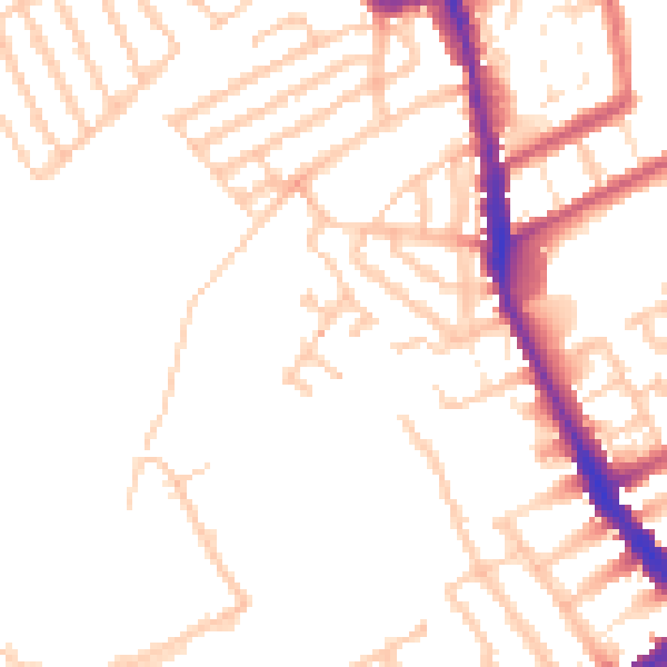 Daytime road noise heatmap for E17 8SE