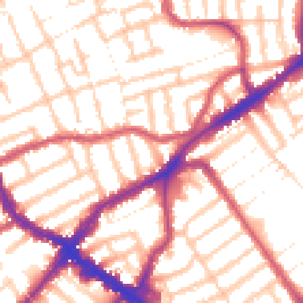 Daytime road noise heatmap for E17 9DF