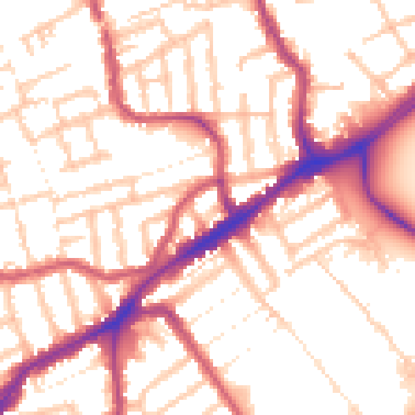 Daytime road noise heatmap for E17 9DX