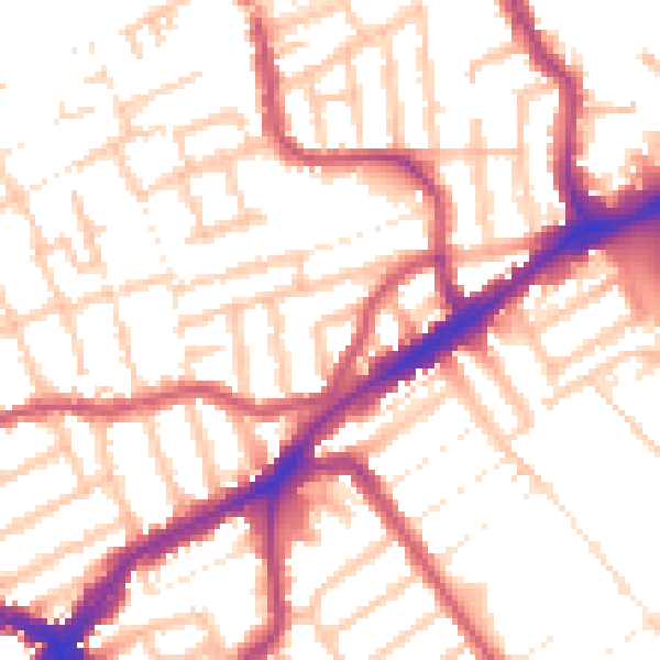 Daytime road noise heatmap for E17 9JD