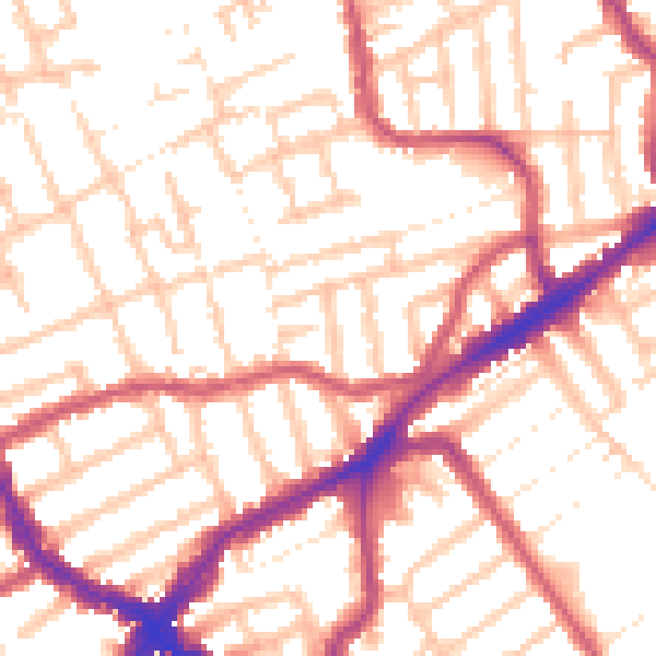 Daytime road noise heatmap for E17 9JN