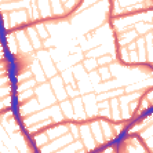 Daytime road noise heatmap for E17 9JS