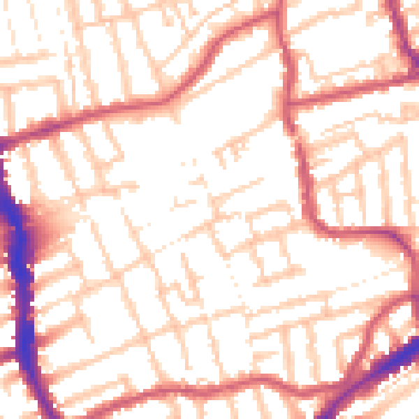 Daytime road noise heatmap for E17 9LN
