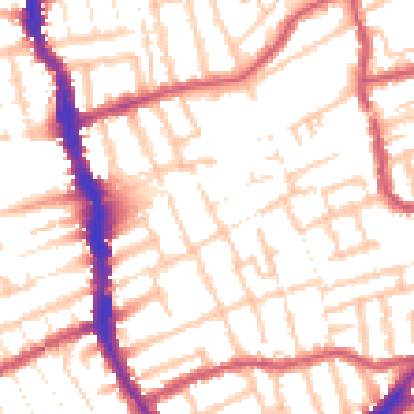 Daytime road noise heatmap for E17 9NG